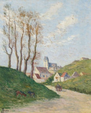 The Road with Goats Pasturing